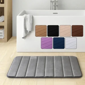 Non-Slip Bathroom Mat Memory Foam - Soft & Absorbent